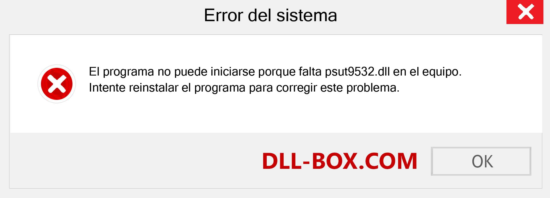 ¿Falta el archivo psut9532.dll ?. Descargar para Windows 7, 8, 10 - Corregir psut9532 dll Missing Error en Windows, fotos, imágenes